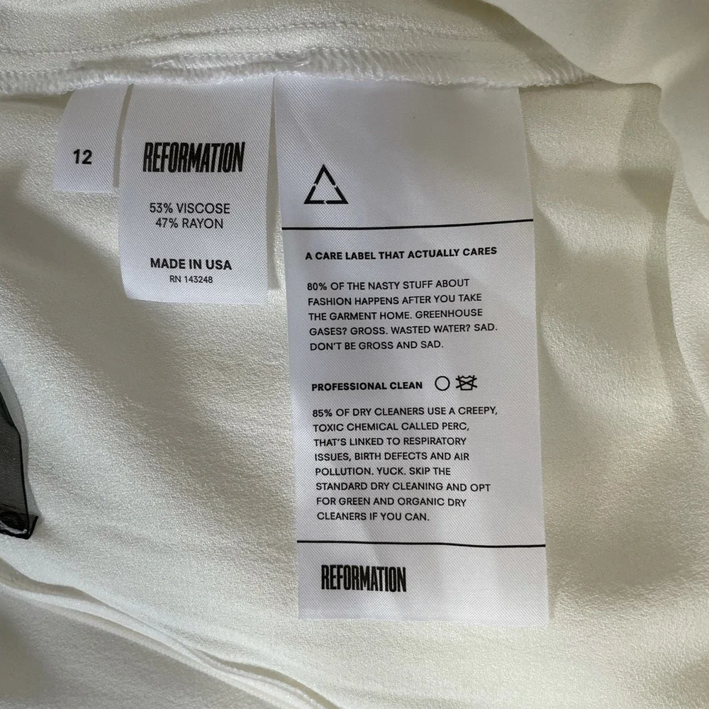 Reformation Thistle Ivory Wedding Dress - Picture 6 of 11